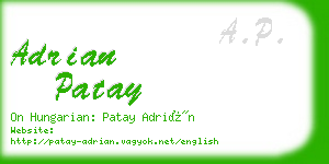 adrian patay business card